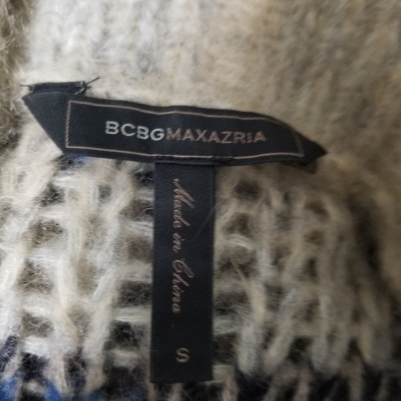 Bcbgmaxazria Cerulean Mock Neck Slouchy Sweater Mohair Wool Tunic Size Small - Picture 11 of 12